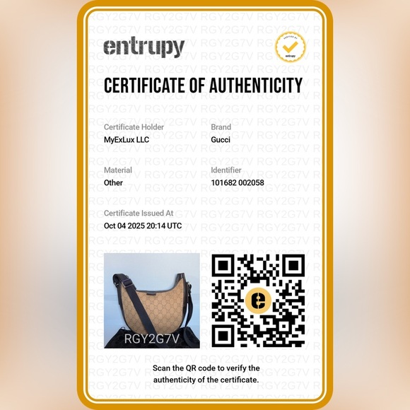 Authentic vintage Gucci Web Half Moon Messenger COA included - Picture 16 of 16